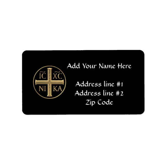 Jesus Kristus: Etererska. Adressetikett (Framsidan)