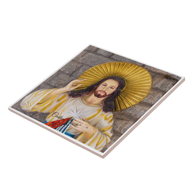 Jesus Kristus Foto & Citat Kakelplatta (Sidan)