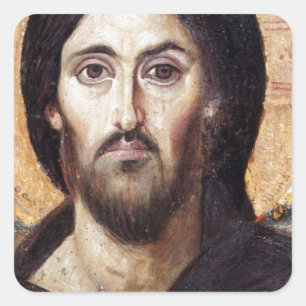 Jesus Kristus Fyrkantigt Klistermärke