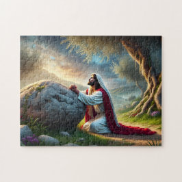Jesus Kristus Getsemane Bön Kristen Trädgård Pussel