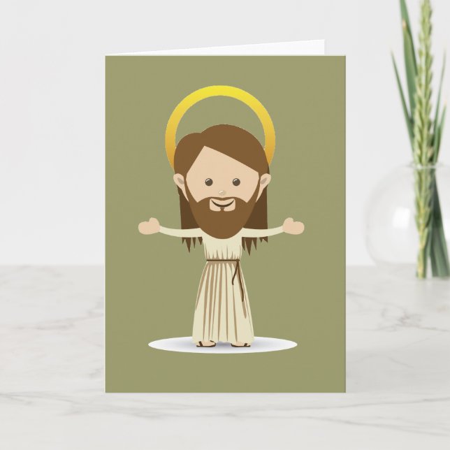 Jesus Kristus Greeting Card Kort (Framsida)
