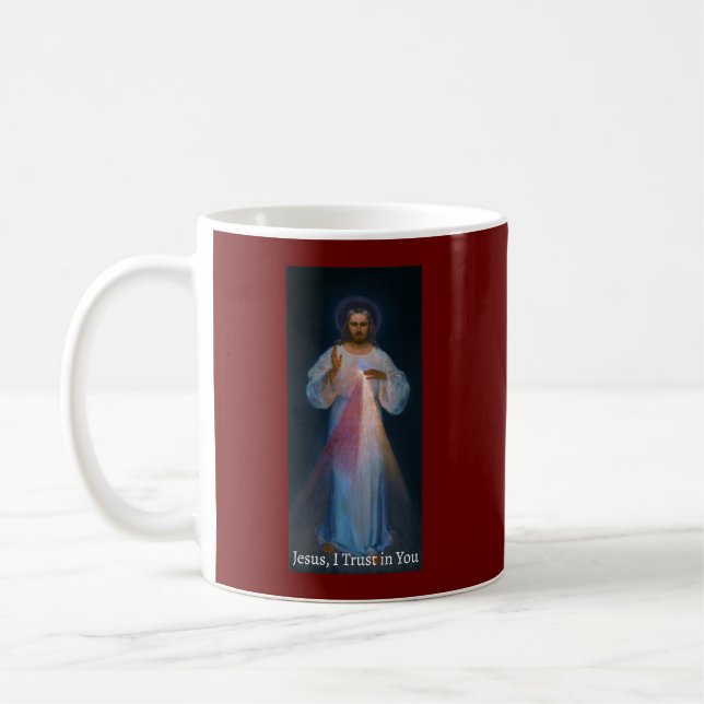 Jesus Kristus gudomliga bild Kaffemugg (Vänster)