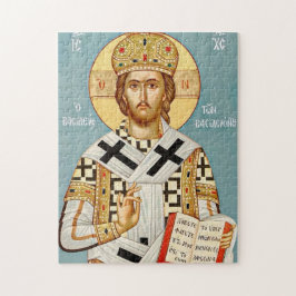 Jesus Kristus håller de ortodoxa ikonerna Gospels Pussel