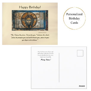 Jesus Kristus HandkerChief Orthodox Birthday Vykort