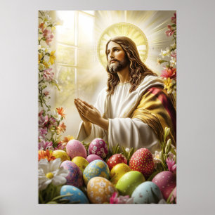 Jesus Kristus Heliga Resurrection Påsk Poster