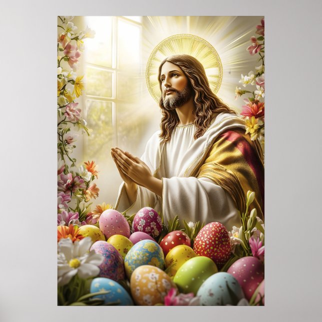 Jesus Kristus Heliga Resurrection Påsk Poster (Framsidan)