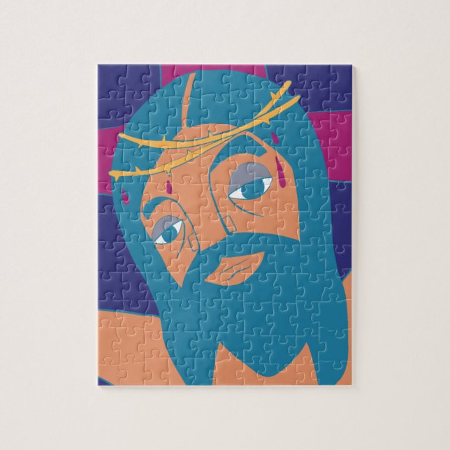 Jesus Kristus Herre Savior Messiah på Kor Pussel (Vertikal)