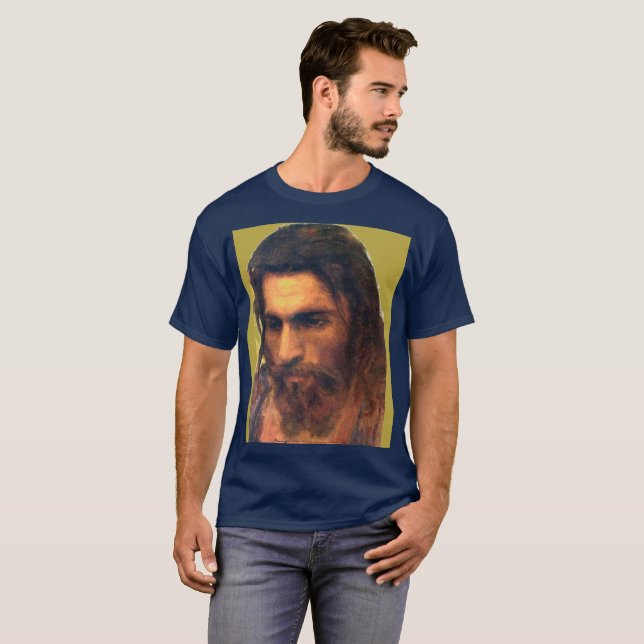 Jesus Kristus huvudstudie före 1872 Ivan Kramskoi T Shirt (Hel framsida)