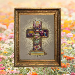 Jesus Kristus i Christian Påsk Kor Poster