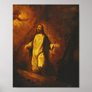 Jesus Kristus i Gethsemane Poster