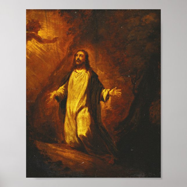 Jesus Kristus i Gethsemane Poster (Framsidan)