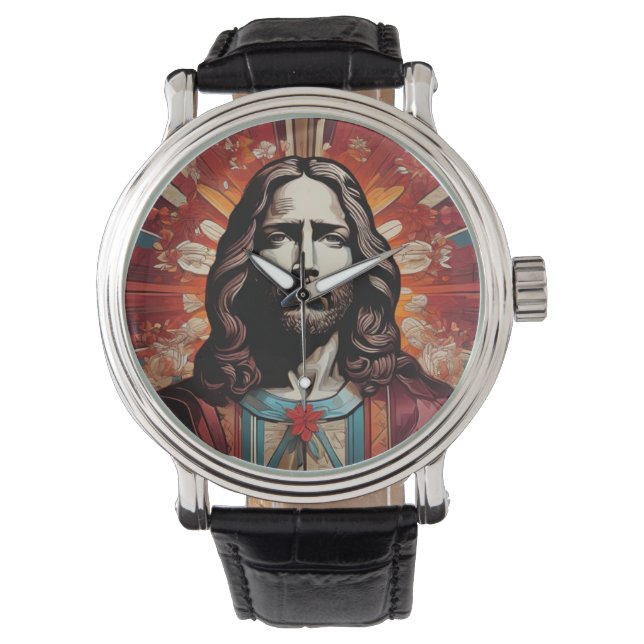 Jesus Kristus i konst och konst Deco Armbandsur (Framsida)