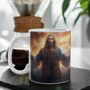 Jesus Kristus in Clouds version 5 Kaffemugg