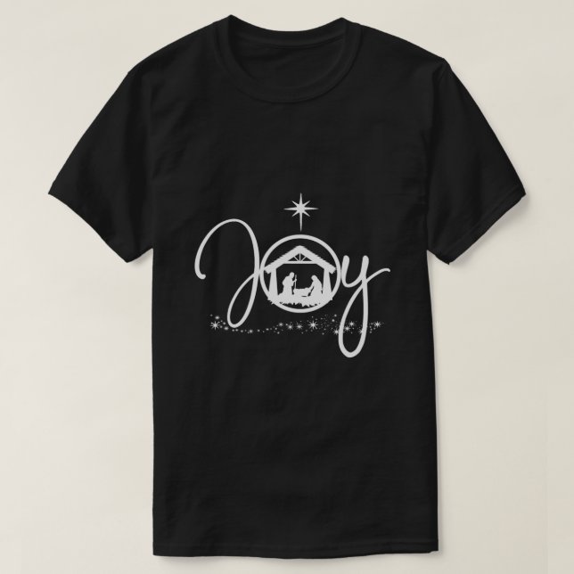 Jesus Kristus jul Joy Jesus Nativitetscen T Shirt (Design framsida)