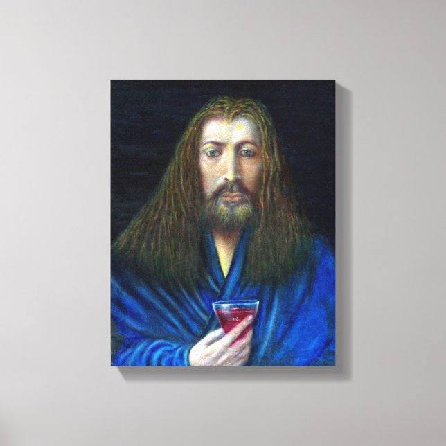 JESUS KRISTUS, KALKEN I EMMAUS CANVASTRYCK (Framsida)