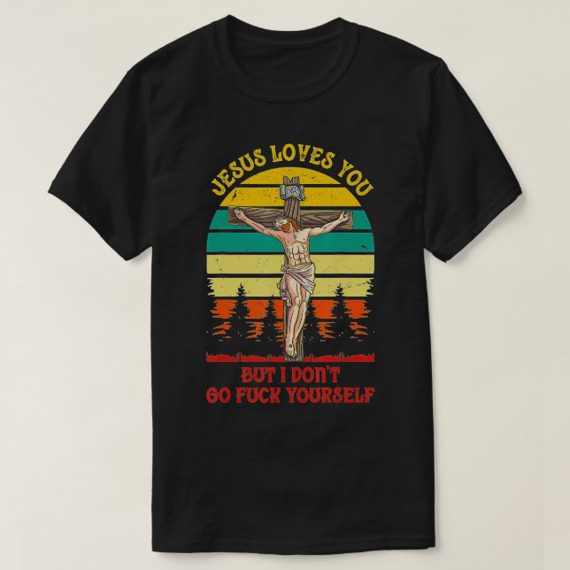 Jesus Kristus Kärlek Du, men jag vill inte ha Vint T Shirt (Design framsida)