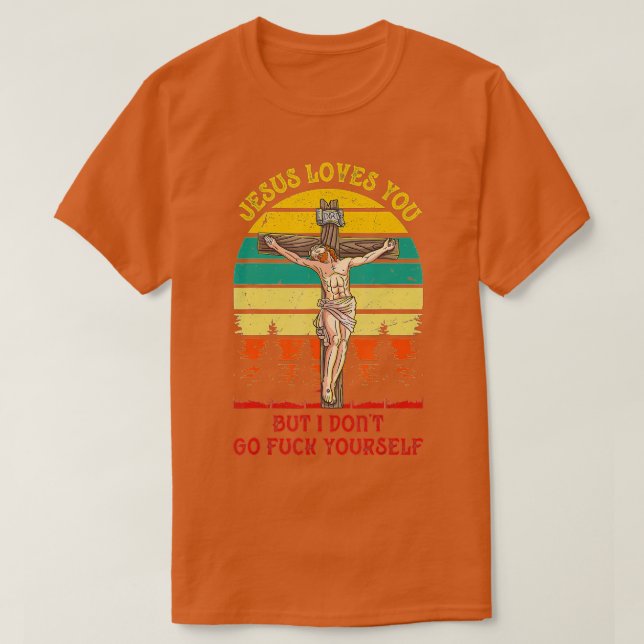 Jesus Kristus Kärlek Du, men jag vill inte ha Vint T Shirt (Design framsida)