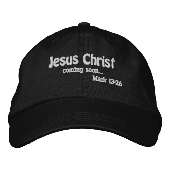 Jesus Kristus kommer snart att anpassa den Broderad Keps (Framsida)