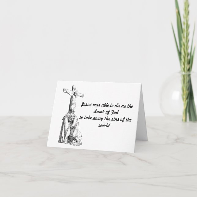 Jesus Kristus Kor Lamb från Gud Kort (Framsida)