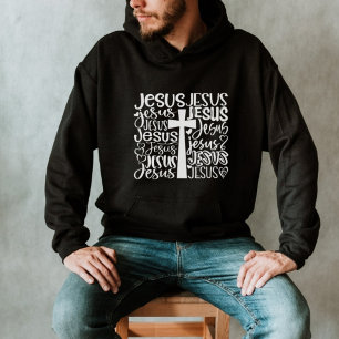 Jesus Kristus Kor Typografi Hoodie