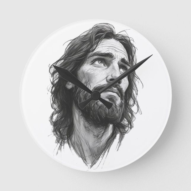 Jesus Kristus kristen väggklocka (Framsida)