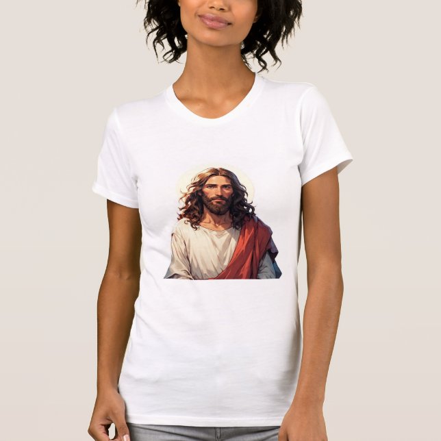 Jesus Kristus Kristet Kvinnors T-Shirt (Framsida)