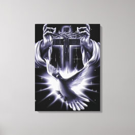 Jesus Kristus Krona i Thorns och Dove Canvastryck