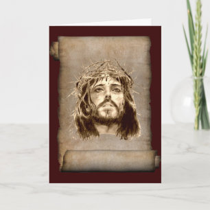 Jesus Kristus Krona i Thorns på Rullan Helgkort