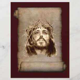 Jesus Kristus Krona i Thorns på Rullan Reklamblad