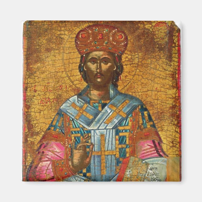 Jesus Kristus Kung i Kung ortodoxa kristna ikon Magnet (Framsidan)