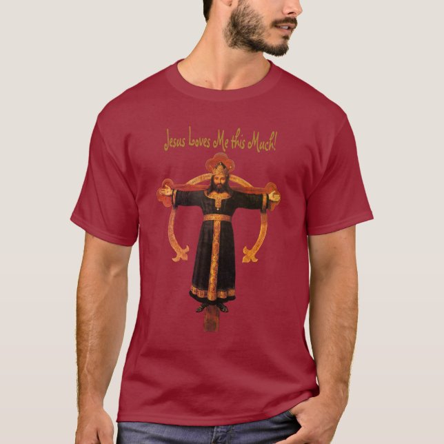 Jesus Kristus Kung Kor Cristo Rey T Shirt (Framsida)