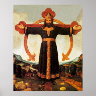Jesus Kristus Kung Volto Santo Print Bild Poster