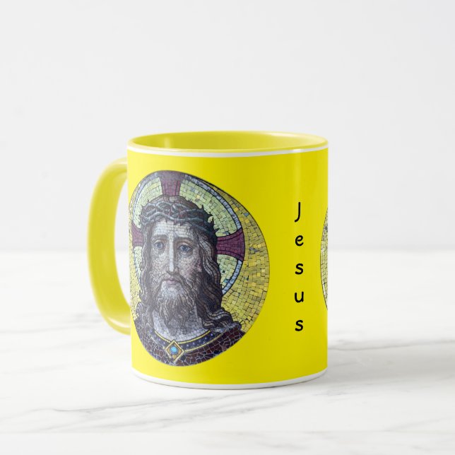 Jesus Kristus, kyrka - Tea/kaffe Mugg (Framsida vänster)