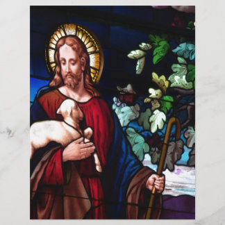 Jesus Kristus Lamb Design Glass Art Destiny