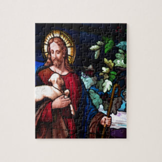 Jesus Kristus Lamb Design Glass Art Destiny Pussel
