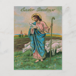 Jesus Kristus Lamb Shepherd Vykort