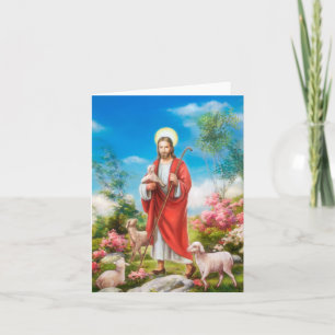 Jesus Kristus Lamm Herde Kort