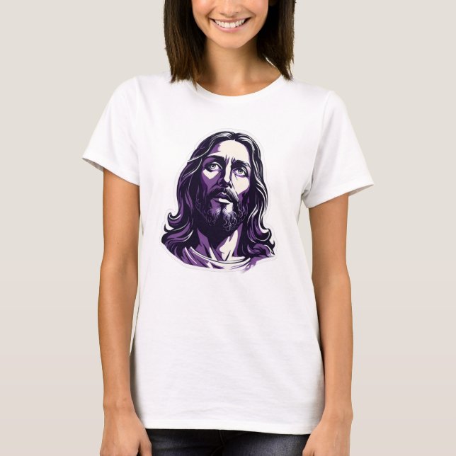 Jesus Kristus Lavender Passover Påsk jul T Shirt (Framsida)