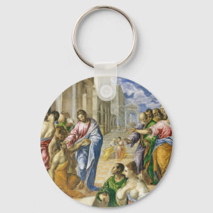 Jesus Kristus Ljuger Blind Religiösa Art Nyckelring