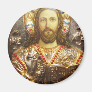 Jesus Kristus målade ikon Magnet
