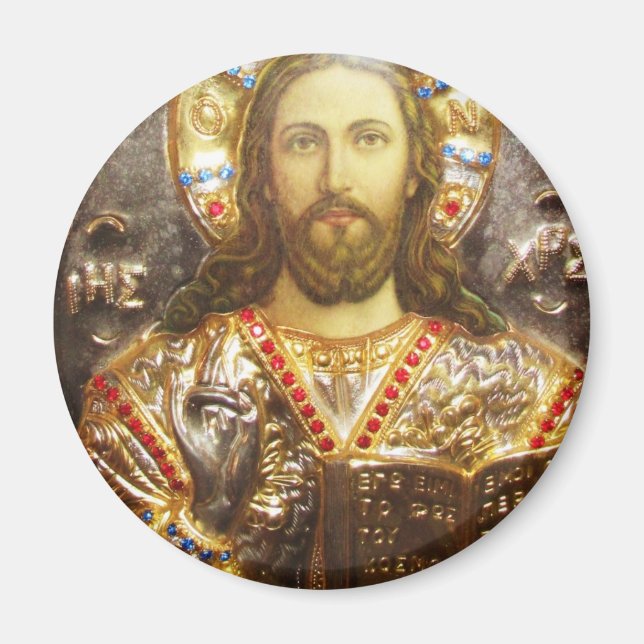 Jesus Kristus målade ikon Magnet (Framsidan)