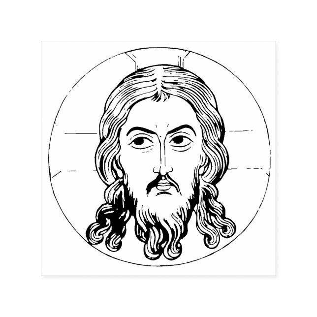 Jesus Kristus, Mandylion Självfärgande Stämpel (Design)