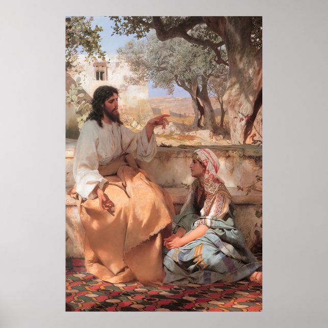 Jesus Kristus Martha och Mary B Poster (Framsidan)