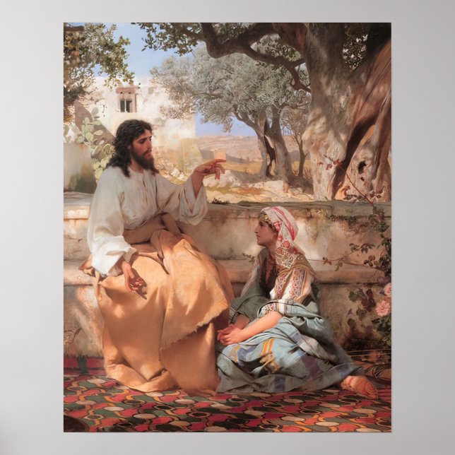 Jesus Kristus Martha och Mary Poster (Framsidan)