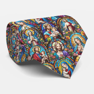 Jesus Kristus Mary och Joseph Christian Stached Gl Slips