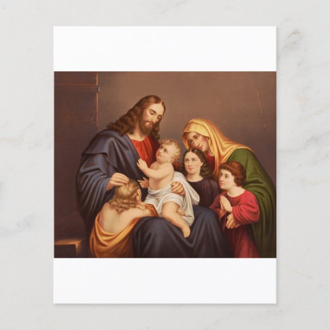 Jesus Kristus med barn Premiumkonst Finkonst (Framsida)