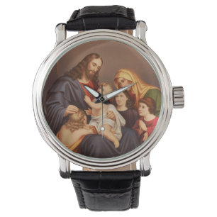 Jesus Kristus med barn Premiumkonstverk Armbandsur