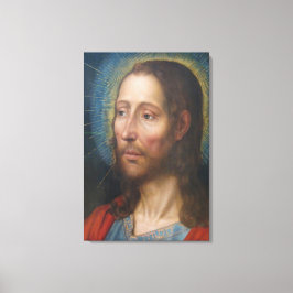 Jesus Kristus med Guld Halo (av Quentin Metsys) Canvastryck