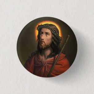 Jesus Kristus med Krona i Thorns Knapp