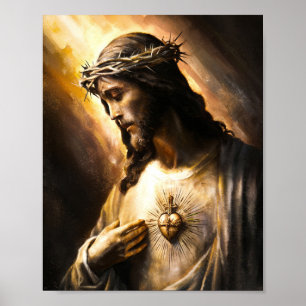Jesus Kristus med Krona i Thorns Poster